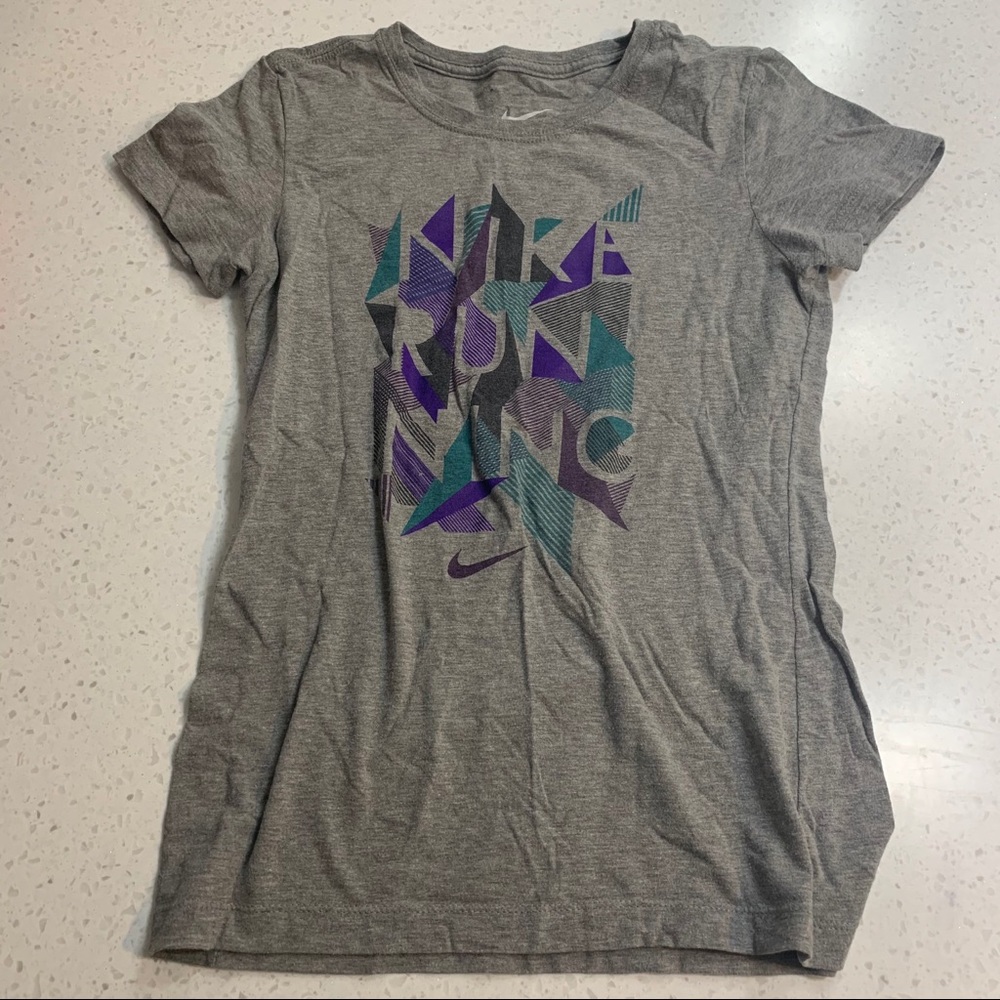 Nike running slim fit grey short leeve tee